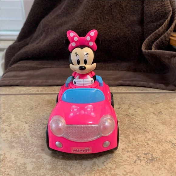 Disney Minnie Mouse Push and Go Pink Car with Light and Sounds - Picture 6 of 8